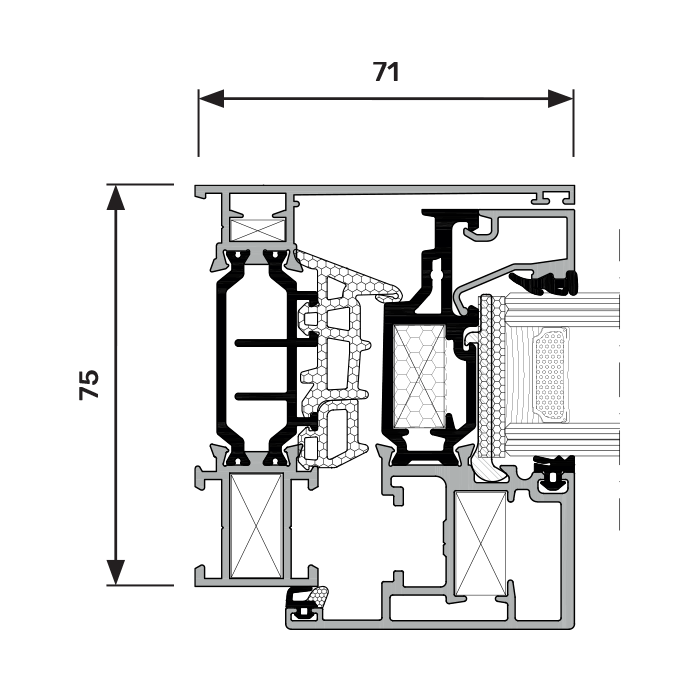 Sezione nodo laterale LINEA 75 | AS