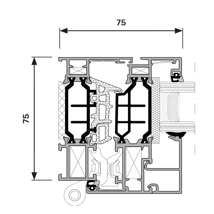 Sezione nodo laterale LINEA 75 | CE