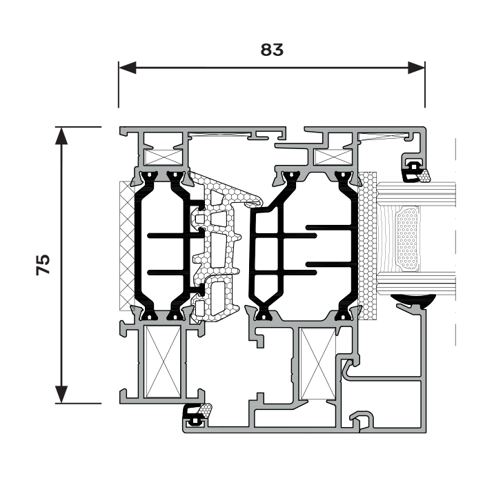 Sezione nodo laterale LINEA 75 | FP